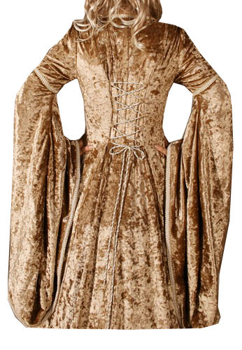 Ladies Medieval Renaissance Costume And Headdress Size 8 - 10 Image